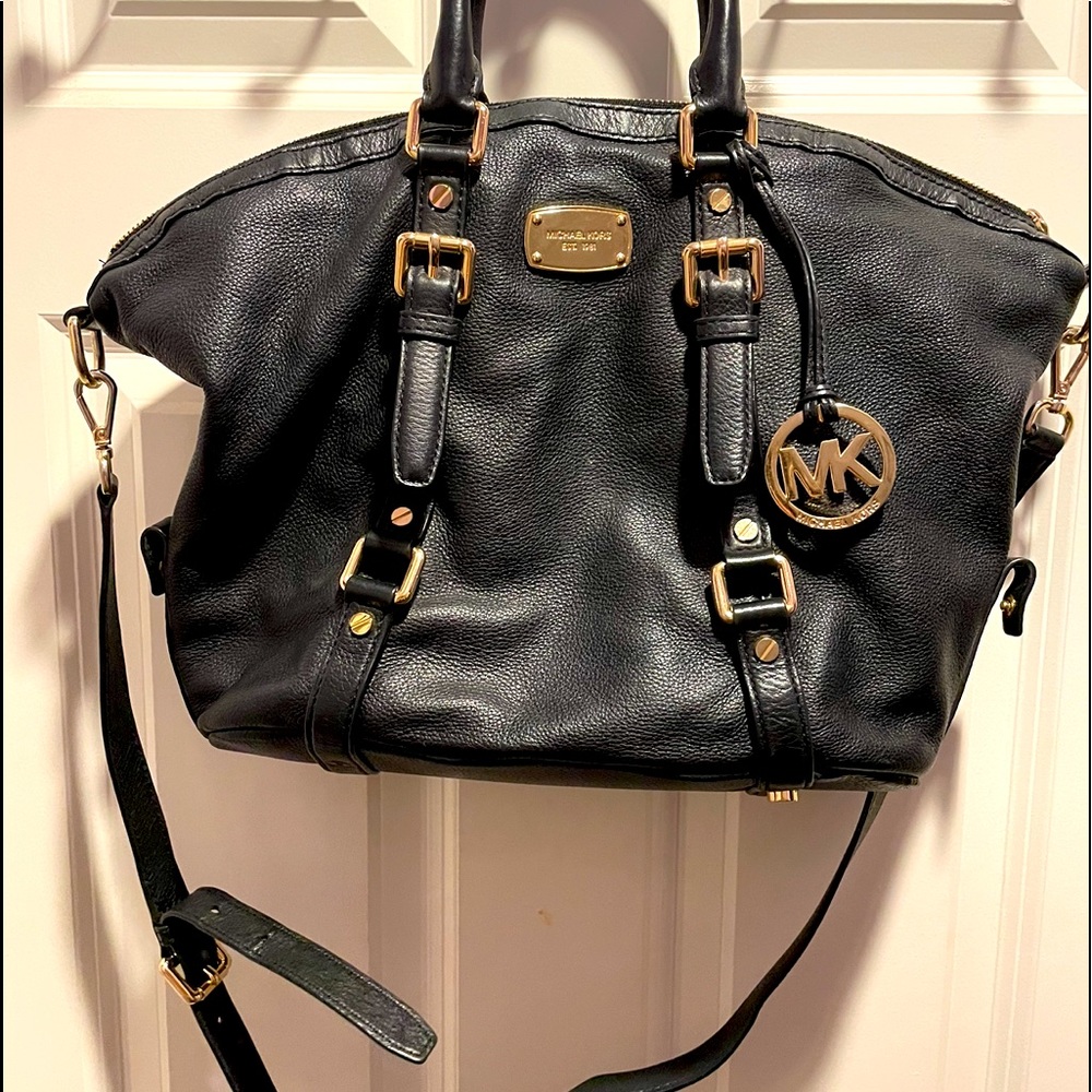 Michael kors leather hobo bag